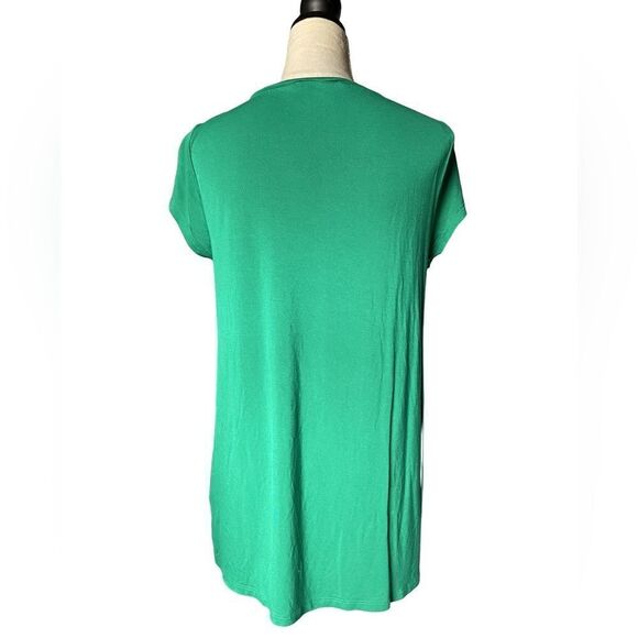 Cable & Gauge Green V-Neck Swing Body Pocket Tee w/Hi-Low Hem (Large) - Picture 10 of 10